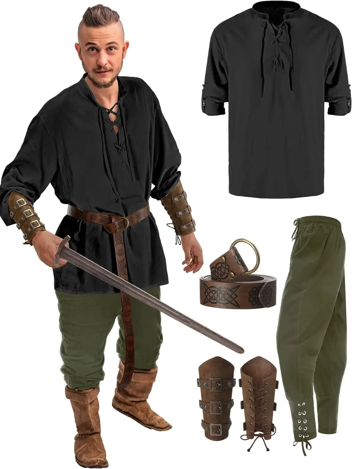 4 Pcs Medieval Maven Ensemble Kit - Halloween Best