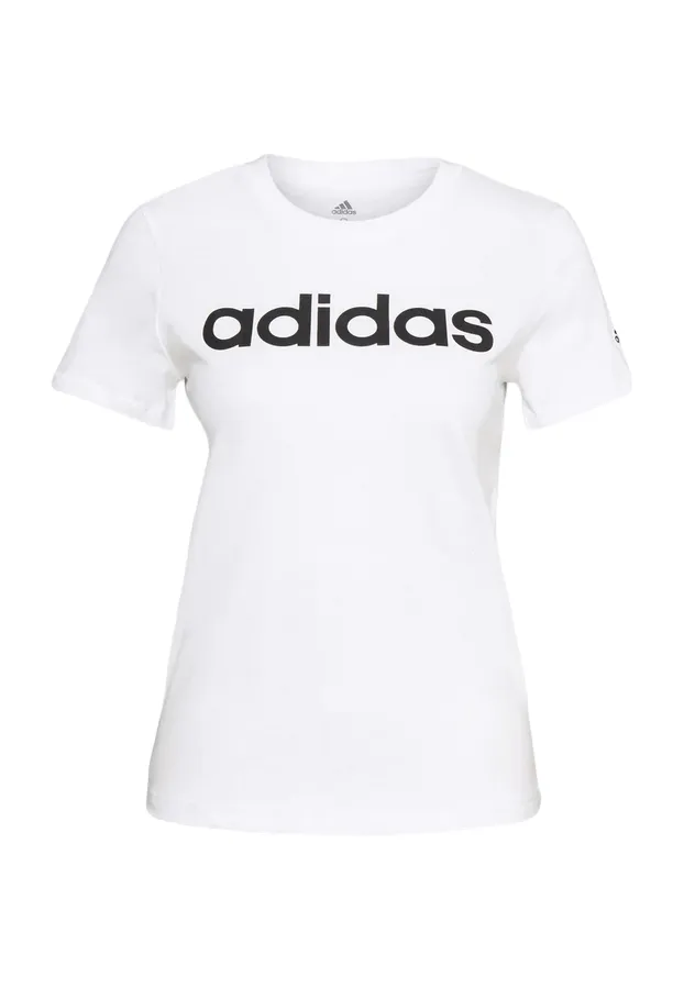 Adidas T-shirt da donna manica corta W Lin T GL0568 white
