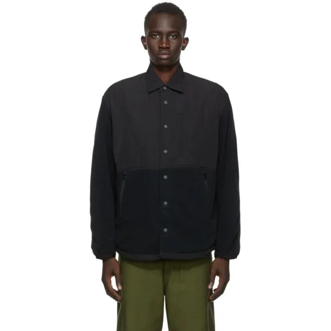 Comme des Garcons Homme Black Rayon Fleece Jacket