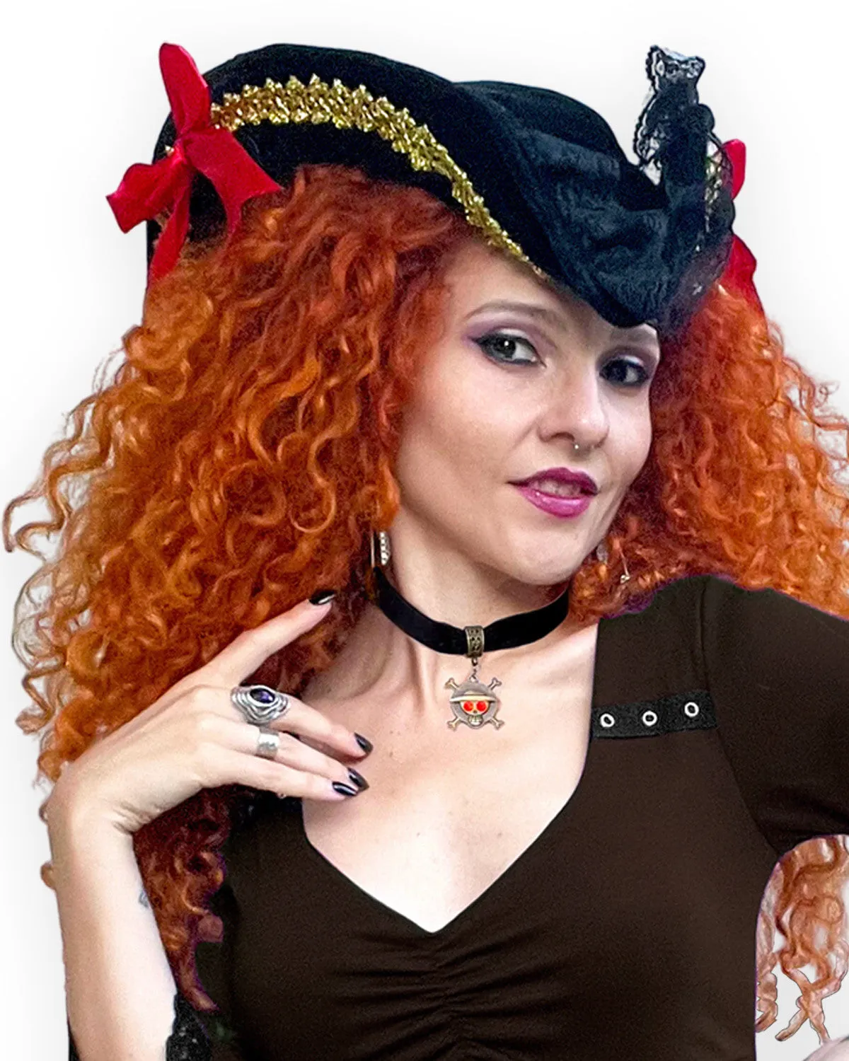 Corsair Pirate Costume with Elektra Top, Walnut