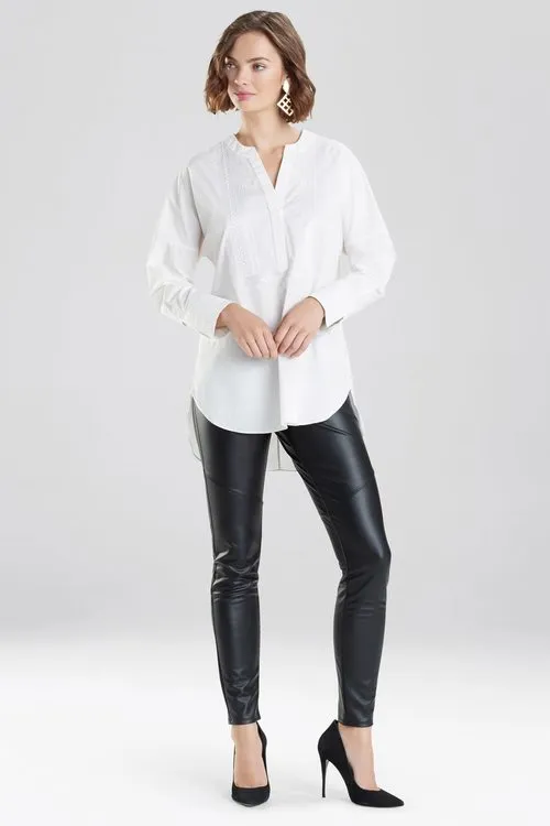 Cotton Poplin Embroidered Top