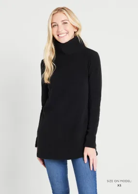 Dudley Stephens Cobble Hill Turtleneck Vello Fleece Black