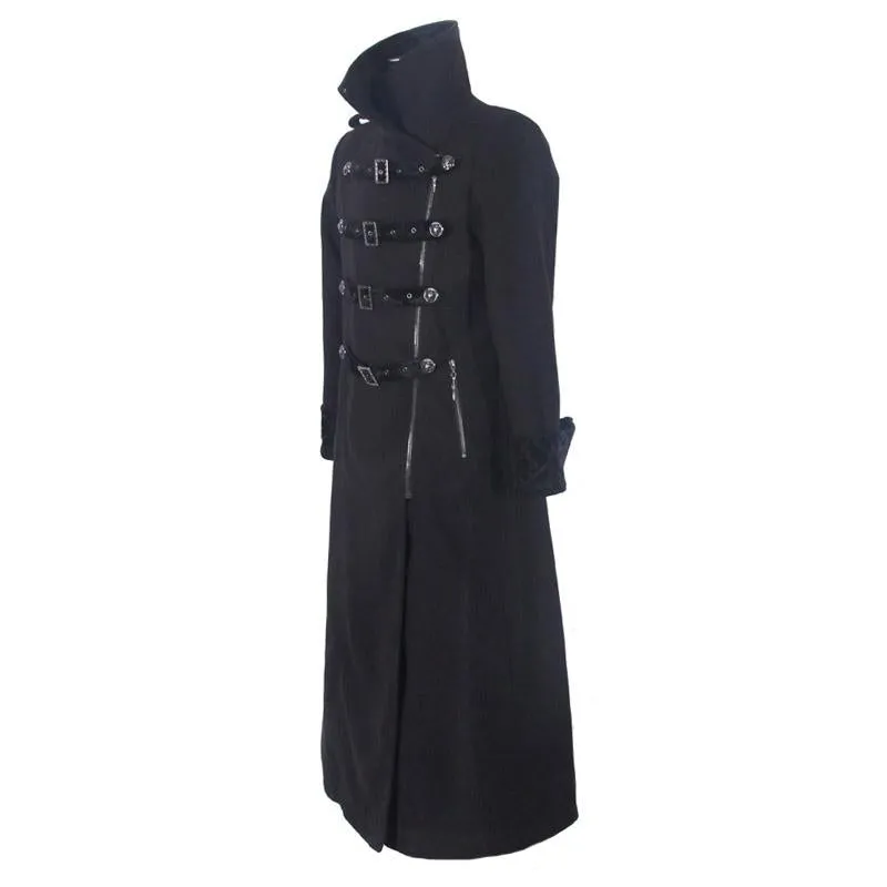 'Figurative Theater' Punk Overcoat with Cape