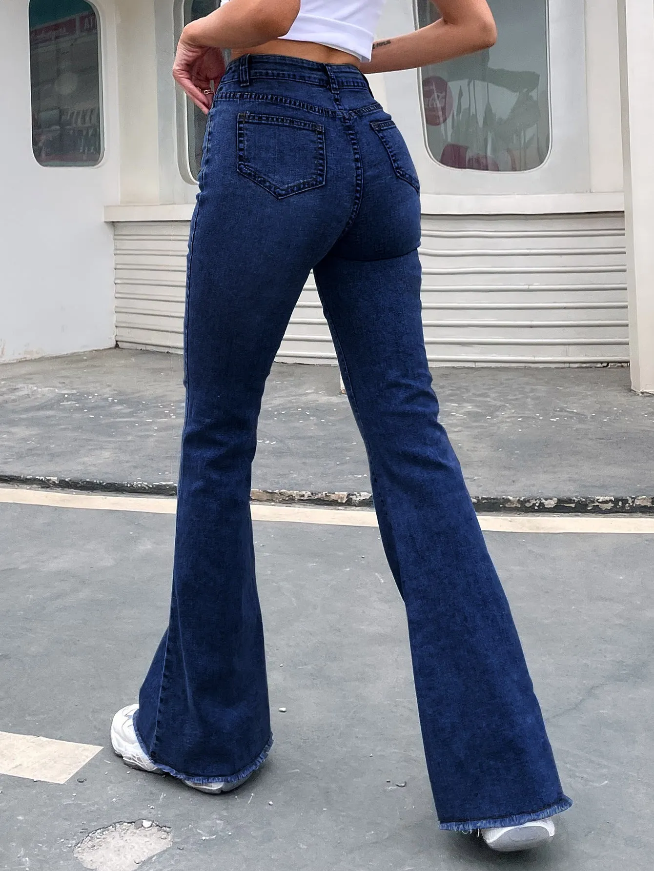 HPP1039 High-Waist Bootleg Pants