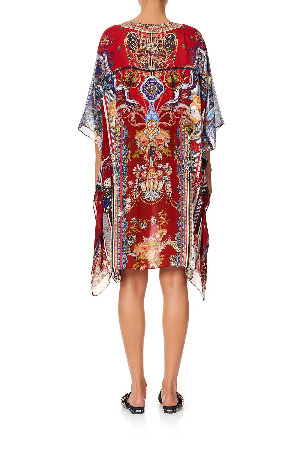 LACE UP KAFTAN WITH INSERT TRIM COSTUME PARTY