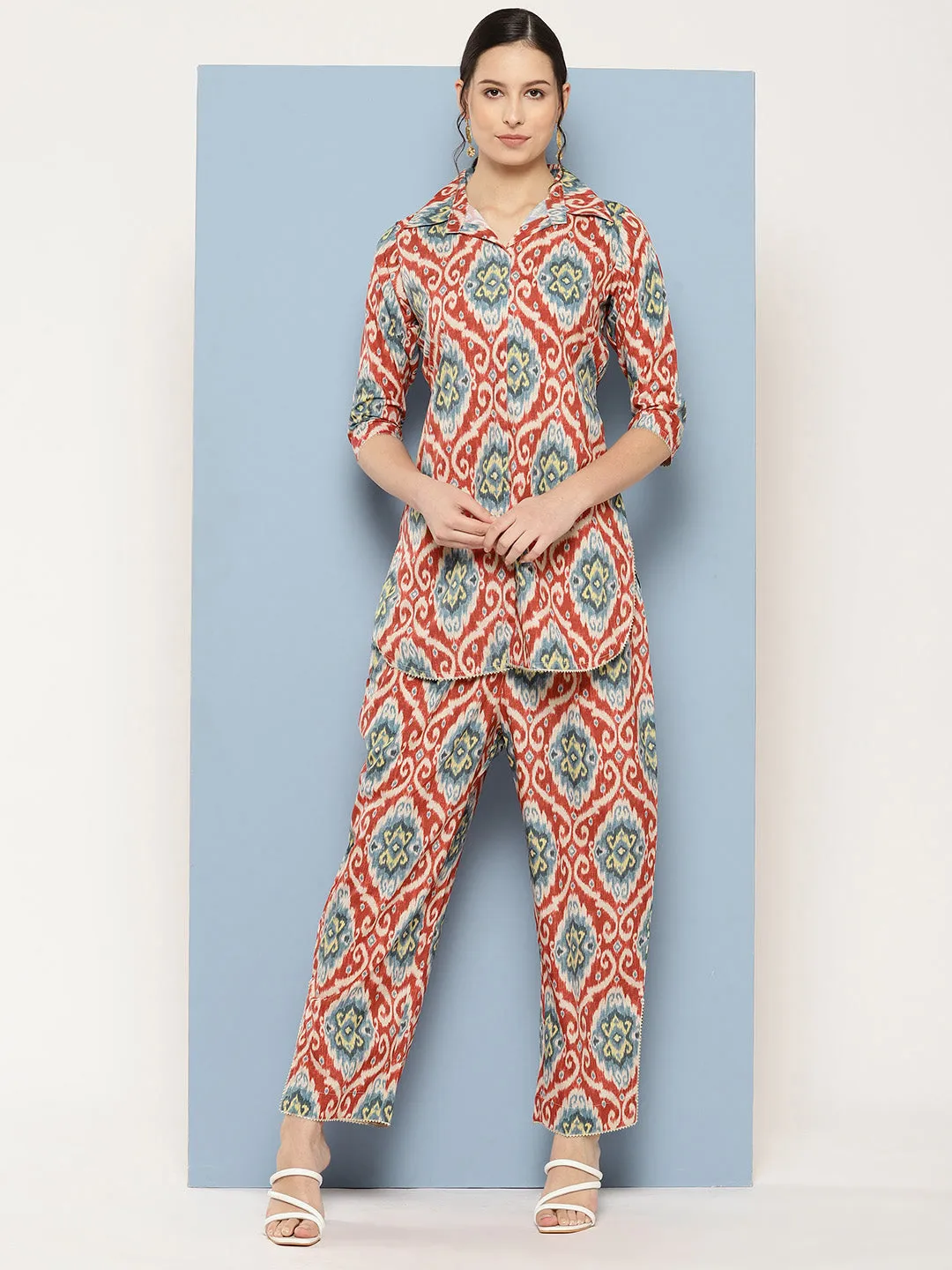 Multi Colour Printed Ethnic Co-Ords