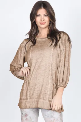 Puff Sleeve Cotton Blouse
