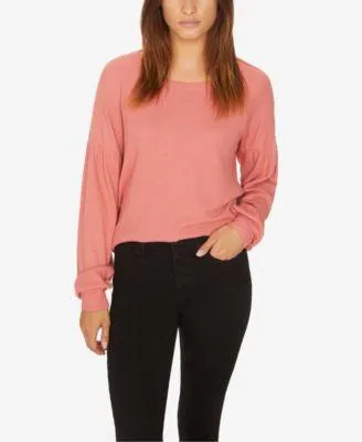 Sanctuary Thermal Bishop-Sleeve Top Heather Sterling XL