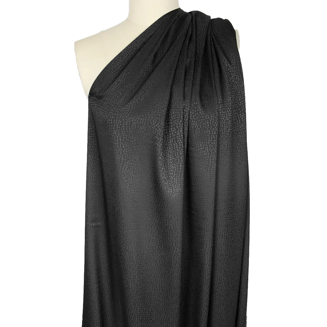 satin 'pebble' jacquard lining - black