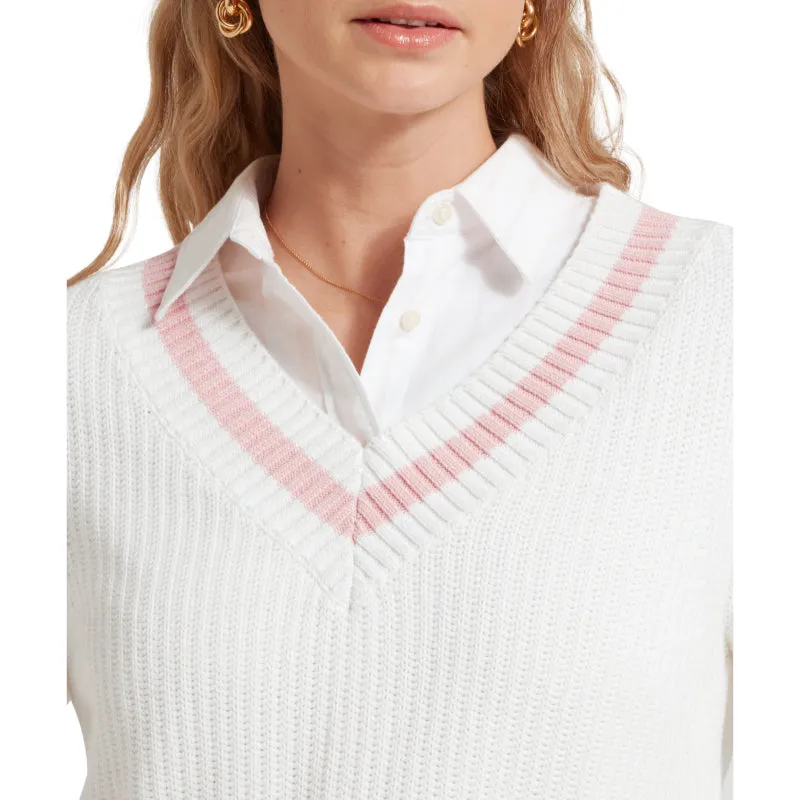 Schoffel Hambledon Ladies Jumper - Soft White/Blush