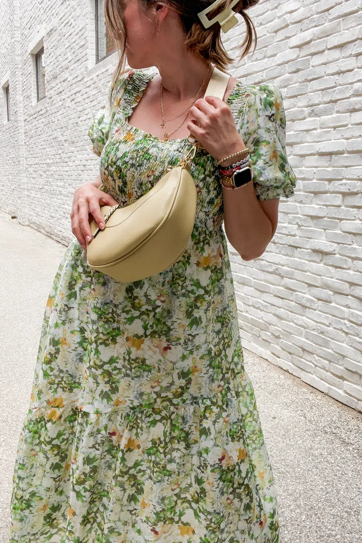 Smocked Midi Dress