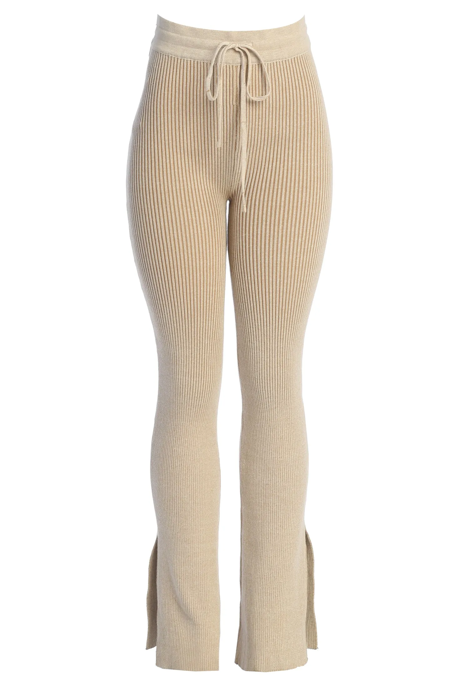 Taupe/White Faya Ribbed Pants