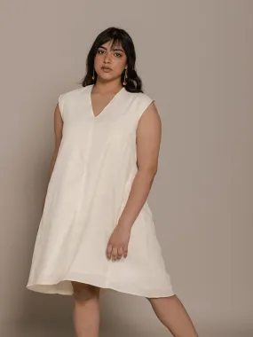 The Musical Dusk Dress, Shell Off White