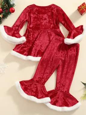 The Velvet Santa Suit Bell Bottoms Set