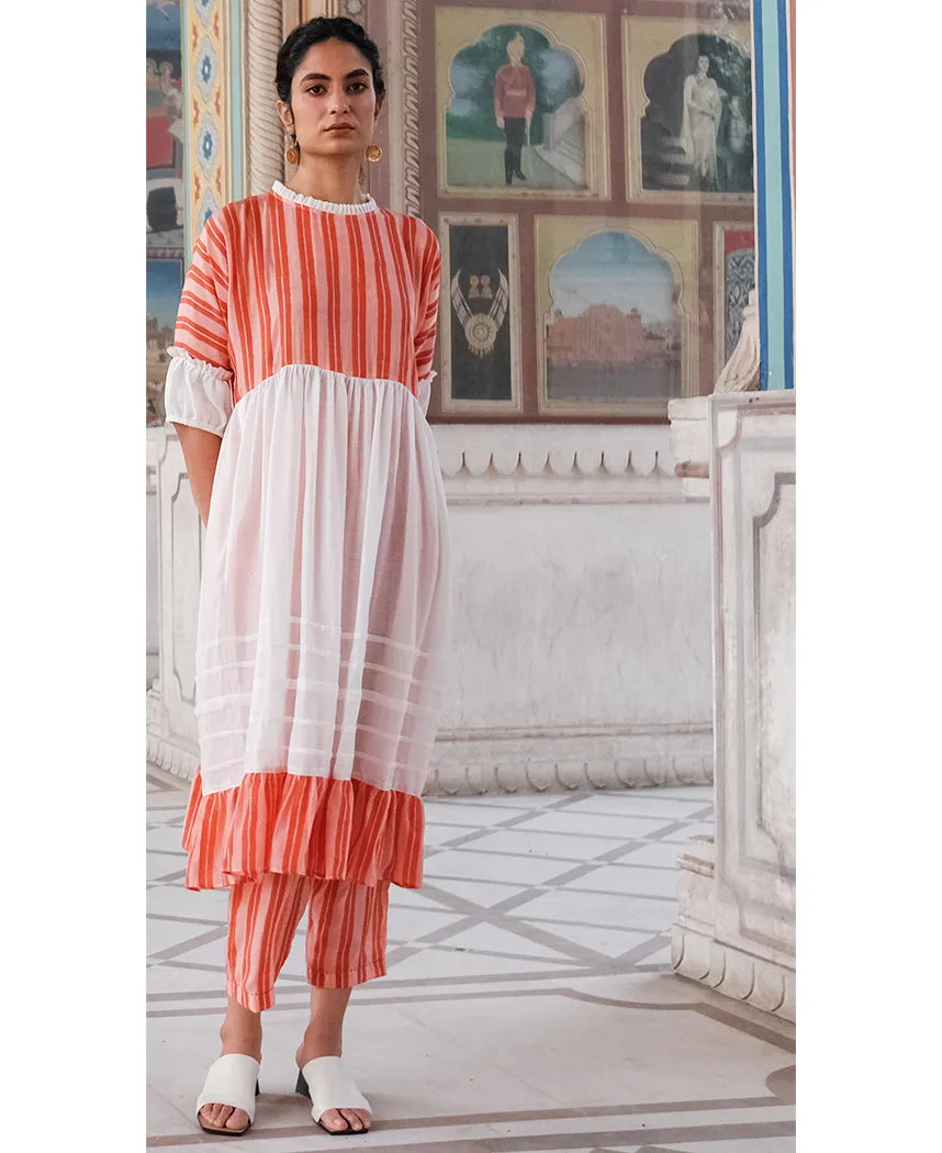 Trellis Stripe Tunic Set