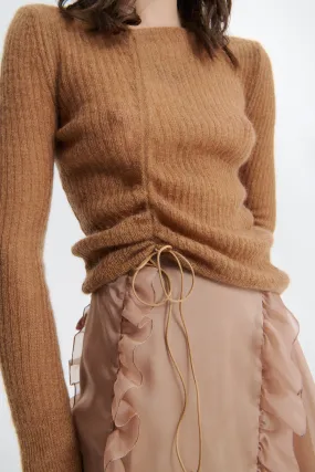 USSI | PULLOVER MOHAIR KNIT CHESTNUT