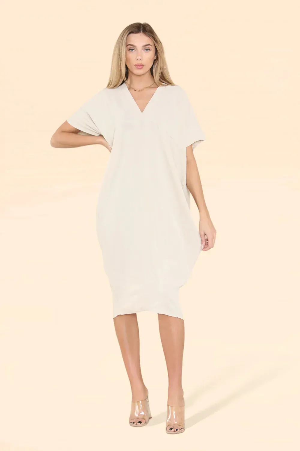 V Neck Tunic Dress