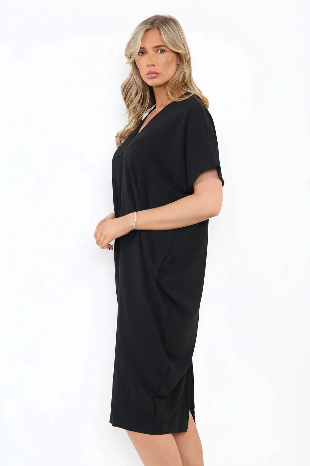 V Neck Tunic Dress