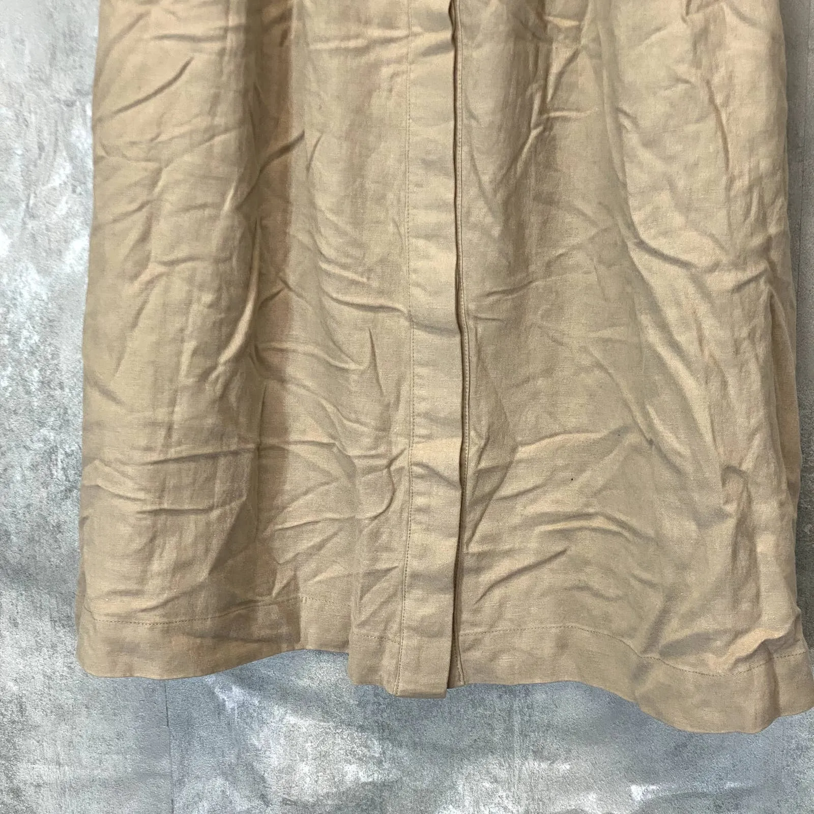 VICI Collection Women's Cappuccino Sleeveless Button-Up Babydoll Mini Dress SZ S