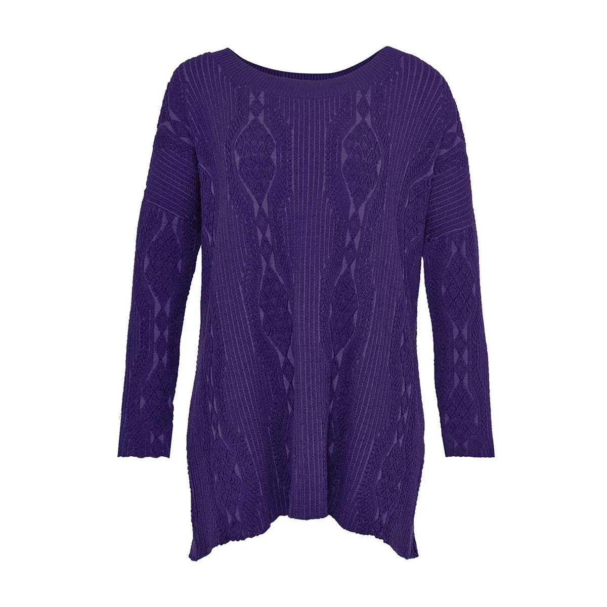 Yoek Pullover Wide Neck Cable