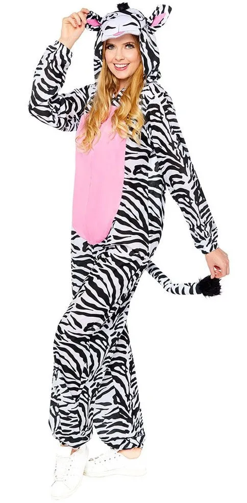 Zebra Overall Kostüm für Damen